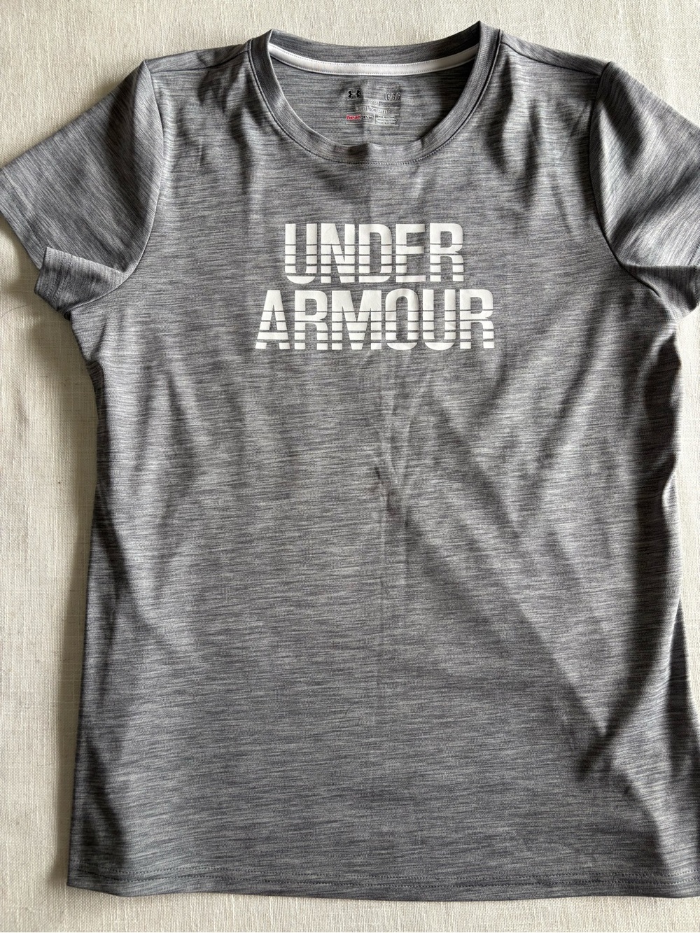 Under Armour Gray Heather Logo Short Sleeve Tee